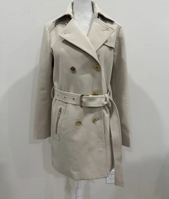 Michael Michael Kors бежевый двубортный поясом Тренч пальто размер XS - Изображение 1 из 4
