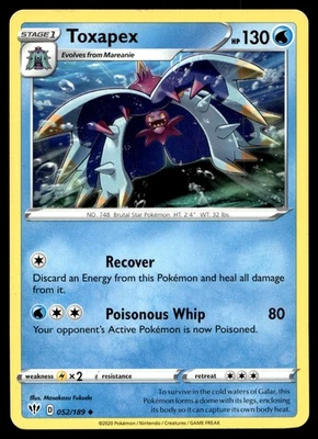 Toxapex 052/189 SWSH03: Darkness Ablaze - Image 1 of 2