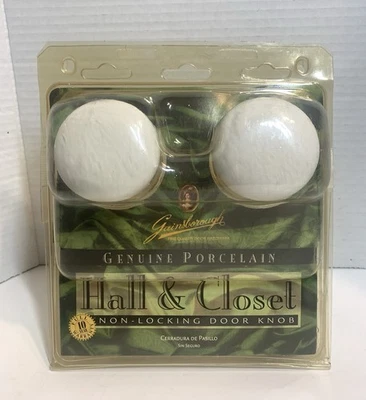 Gainsborough Whitehall Hall & Closet Porcelain Non-Locking Door Knob (WHITE) - Image 1 of 4