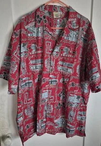 Vtg Lakewood High School Lancers California Hawaiian Shirt XL - Picture 1 of 4