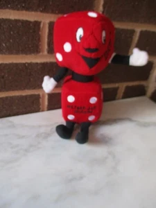 Dice Mascot Doll-Anico Promotions 10" Tall Plush-Red Dice/Stitched White Dots - Picture 1 of 3