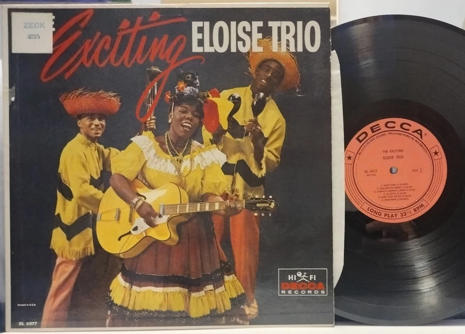 ELOISE TRIO Exciting SCARCE 1960 DECCA PINK LABEL PROMO LP Calypso/Goombay HEAR! Foto 1 de 4
