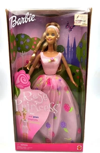 BARBIE Rose Princess Doll Pink Floral Dress 2000 Mattel in Box New - Picture 1 of 4