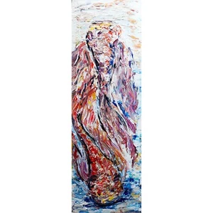 KOI FISH Colorful Pisces Abstract Painting Palette Textured Artwork Modern Art - Picture 1 of 12