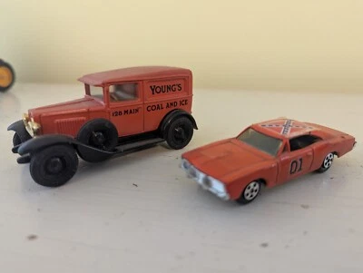 老式 ERTL "GENERAL LEE 汽车" 和 1930 年雪佛兰 1/2 吨送货 Van — 第 1/4 张图片
