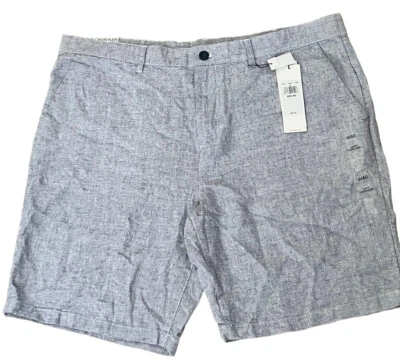 Pantalones Cortos Calvin Klein Para Hombre 40 Azul Ligero 9" Preppy Chino Lino Algodón Foto 1 de 4