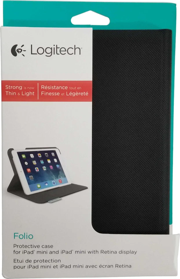 Logitech Slim UltraThin Folio Protective Cover iPad Mini 1 2 3 Gen Retina Case - Image 1 of 4