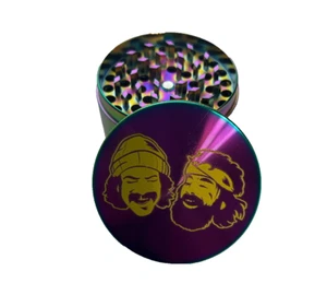 Cheech & Chong’s™ x Pulsar Metal Grinder | Rainbow | 4pc | 2.5″ - Picture 1 of 4
