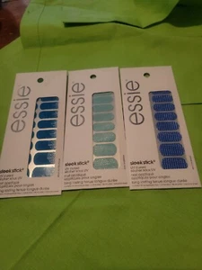 LOT OF 3 ESSIE Sleek Stick Nail Appliques Design Stickers.. UV Cured - Picture 1 of 2