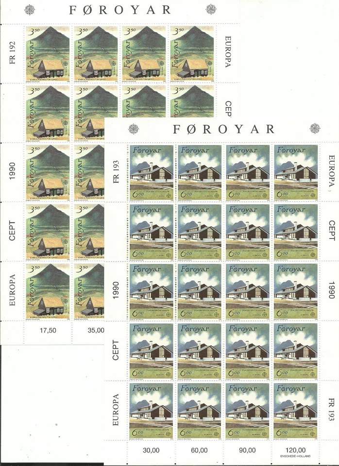 Feroe Faroe Foroyar EUROPA cept 1990 MNH - Hoja bloque / Souvenir Sheet  - Imagen 1 de 1