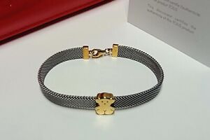 TOUS Mesh bracelet in 18kt yellow gold and steel 100% Authentic Fashion Jewelry