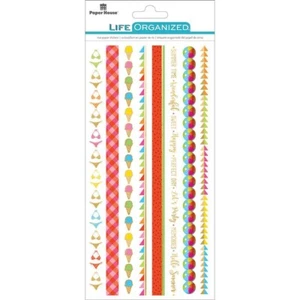 Summer Fun Icons Japanese Rice Paper Border Stickers Planner Scrapbook Crafts - Picture 1 of 1