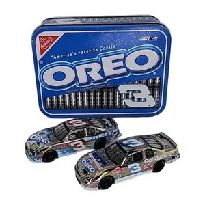 Dale Earnhardt Sr/Jr #3 OREO 18K White Gold 2 Car Tin Set Limited Edition - Picture 1 of 5