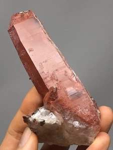 Red Quartz Tabular Wand Crystal Cluster Point Morocco 3.4oz N34 - Picture 1 of 11