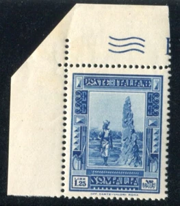 1935 Somalia Pittorica 1,25 dent. 14  nuovo spl MNH ** angolo di foglio - Picture 1 of 1