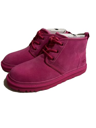 Scarpe da donna UGG Neumel Taffy in pelliccia scamosciata rosa taglia 8 *nuove con scatola*