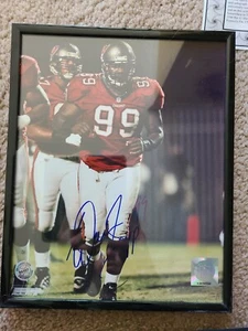 Warren Sapp HOF Autographed Tampa Bay Buccaneers 8x10 Framed W Authentication - Picture 1 of 5