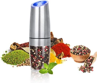 Gravity Electric Pepper and Salt Mill Grinder Set, Adjustable Coarseness Battery - Image 1 of 4