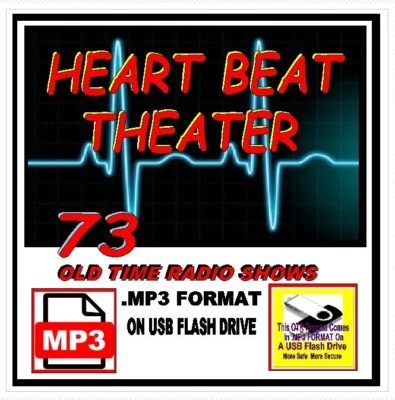 HEART BEAT THEATER 73 Unique Old Time Radio Shows OTR MP3 On USB Flash Drive - Image 1 of 4
