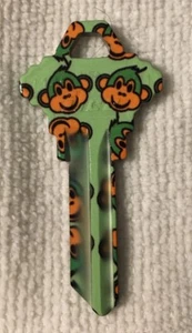 MONKEY GREEN/ORANGE KEY BLANK-SC1-FOR SCHLAGE LOCKS - Picture 1 of 1