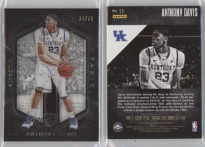 2016-17 Panini Black Gold Collegiate White Gold /75 Anthony Davis #11