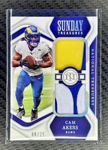 2022 National Treasures Cam Akers Sunday Treasures 08/25 Dual Patch - Picture 1 of 2