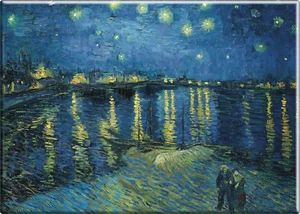 Compact Mirror - Van Gogh's Starry Night Over The Rhone - 3.5" x 2.5" - #7704 - Picture 1 of 2