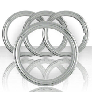 SET OF 4 13" CHROME WHEEL TRIM RINGS RING GLAMOUR BANDS 1 3/4" fit STEEL RIMS