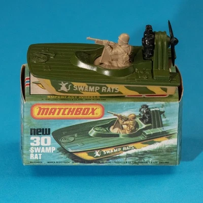 Matchbox Superfast / MB 30 C1 Swamp Rat / 1976 MIB / Awesome Box Art / Mint - Image 1 of 4