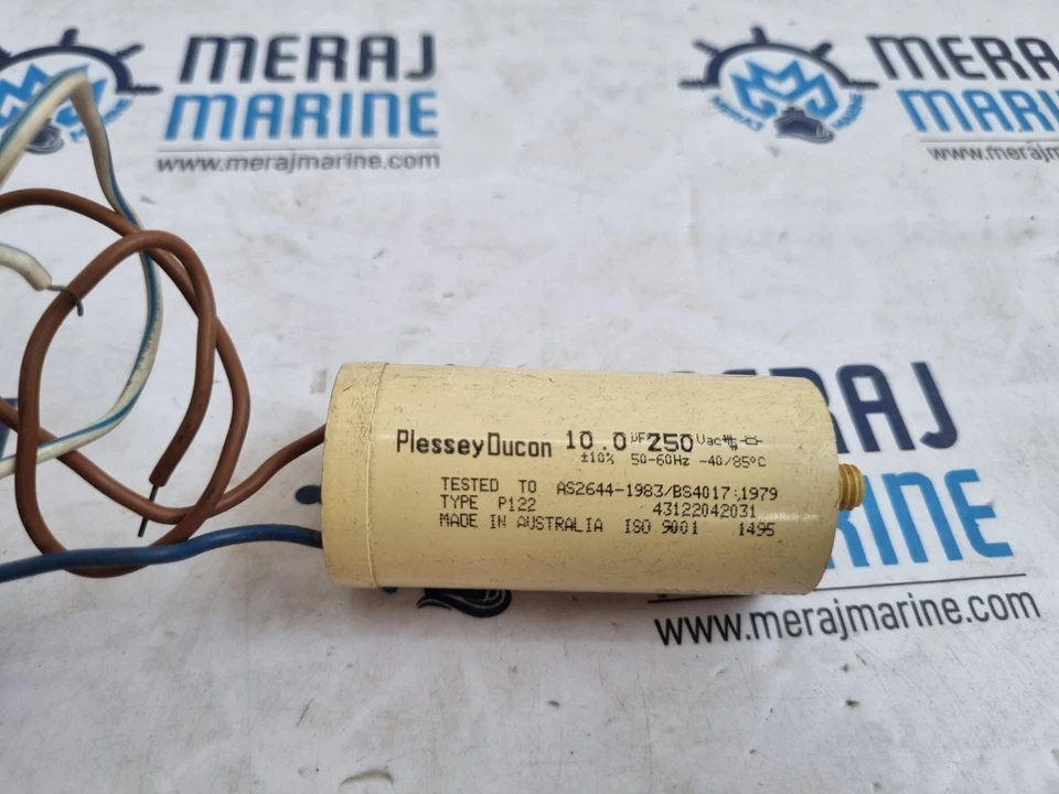 Plessey Ducon P122 Capacitor 10.0 μF 250 Vac 50-60Hz -40/85°C - Image 1 of 4