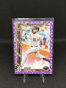 2025 Topps Holiday #H76 Riley Greene Purple Glitter /99 - Tigers - Bild 1 von 2