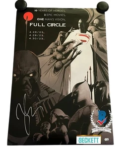 ZACK SNYDER SIGNED JUSTICE LEAGUE MOVIE POSTER ORIGINAL ONE SHEET BAS BJ12940 - Picture 1 of 2