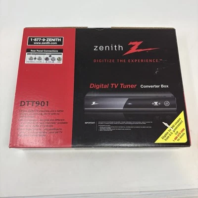 Zenith Digital TV Tuner Converter Box w/ Manual, Model DTT901 - Image 1 of 4