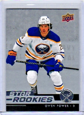 2022-23 Upper Deck Rookie Box Set - OWEN POWER  - Star Rookies - Sabres RC #4 - Image 1 of 2