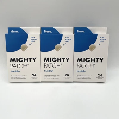 Mighty Patch Invisible+ Hydrocolloid Acne Pimple Patches 24 Count Exp2027 3 Pack - Image 1 of 4