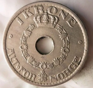 1949 NORWAY KRONE - High Quality Coin - FREE SHIPPING - Norway Bin #1 - Picture 1 of 2