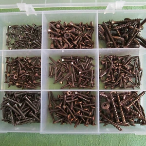 Spanplattenschrauben brüniert Sortiment 400 Stück 2,5x12 - 4x35 Holzschrauben - Bild 1 von 5