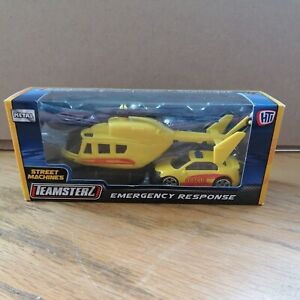 EMERGENCY RESPONSE HELICOPTER & RESCUE CAR TEAMSTERZ TOY BRAND NEW