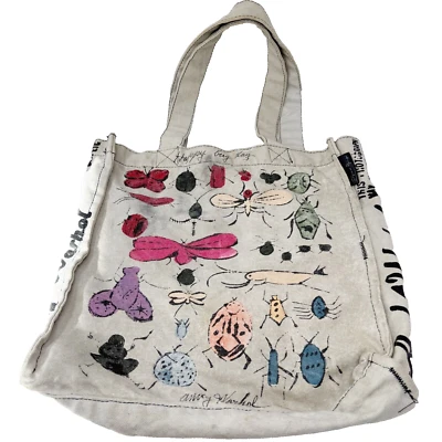 Andy Warhol Happy Bug Day Canvas Tote Bag with Banana Coin Purse - Image 1 of 4