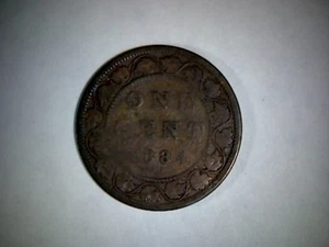CANADA 1884 LARGE CENT , - Picture 1 of 2