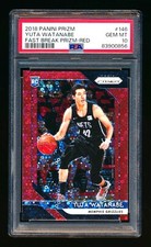 2018-19 PANINI PRIZM YUTA WATANABE RC RED FAST BREAK ROOKIE #/125 PSA 10! POP 2!