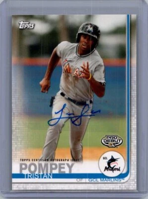 2019 Topps Pro Debut #174 Tristan Pompey Autographs - Image 1 of 2