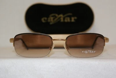 Caviar New Vintage 7540 55-18-135 Black/Gold C 24 With Original Case! - Image 1 of 4