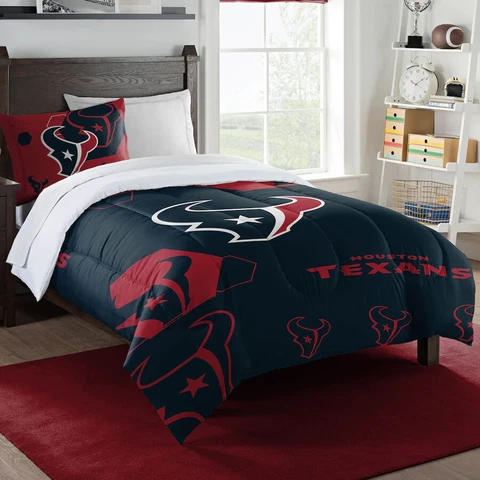 Houston Texans 3 Piece Bedding Sets Quilt Covers Pillowcases Zipper Duvet Covers Cover