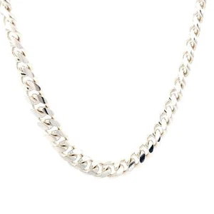 Cadena cubana Miami de plata de ley de 24" - Imagen 1 de 5