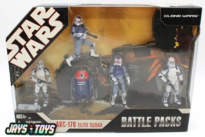 Star Wars Clone Wars Battle Packs Arc-170 Elite Squad 2007 Hasbro sellado de fábrica Foto 1 de 4