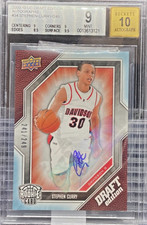 2009 Upper Deck Draft Edition Stephen Curry RC Auto #241/249 BGS 9 Auto 10 Mint