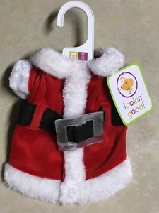 LOOKIN' GOOD Red Velvet CHRISTMAS "SANTA" Jacket Puppy/Dog XS - Picture 1 of 1