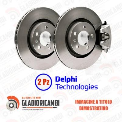 COPPIA DISCHI FRENO ALFA Mito FIAT 500 Panda Doblo Stilo LANCIA Ypsilon - DELPHI - Immagine 1 di 2