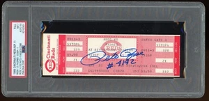 Pete Rose Signed Autographed 4192 Hit Full Ticket PSA/DNA 10 Cincinnati Reds  - Picture 1 of 2